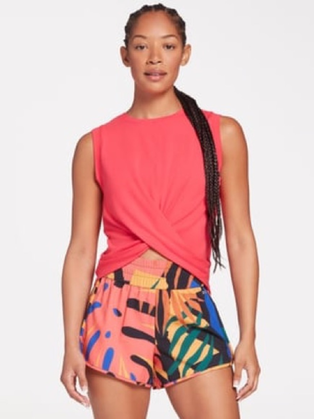 DSG High Rise Stride Performance Shorts in Tropical Print
